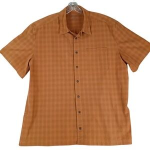 5.11 Tactical Shirt Mens XL Orange Short Sleeve Checkered Outdoor Work
